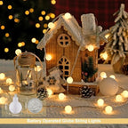Warm White 100 LED Globe Battery Operated Christmas Lights Indoor, alternate view 4