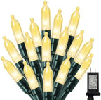 Warm White Christmas Mini Lights, 32.5FT 100 LED String Lights with 16 Light Modes, Fairy Lights Plug in for