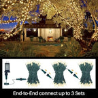 Warm White Christmas Mini Lights, 32.5FT 100 LED String Lights with 16 Light Modes, Fairy Lights Plug in for, alternate view