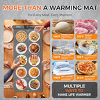 Warming Mat for Food, 2026 Upgraded Fast Heat & Child Lock, 36" × 16", Gray in Gray, alternate view 3