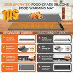 Warming Mat for Food, 2026 Upgraded Fast Heat & Child Lock, 48" × 16", Gray in Gray, alternate view 5