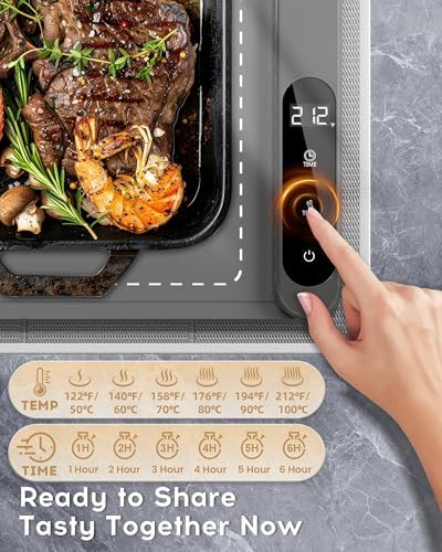 Warming Mat For Food 24"Dx16"W 500W Food Warming Mat Heat Resistant Pad Graphene 5s Rapid Food Warmers for, alternate view 4