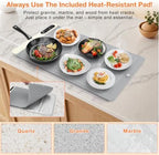 Warming Mat for Food 24"x15", Rapid and Full Surface Heating Gray in Gray, alternate view 6
