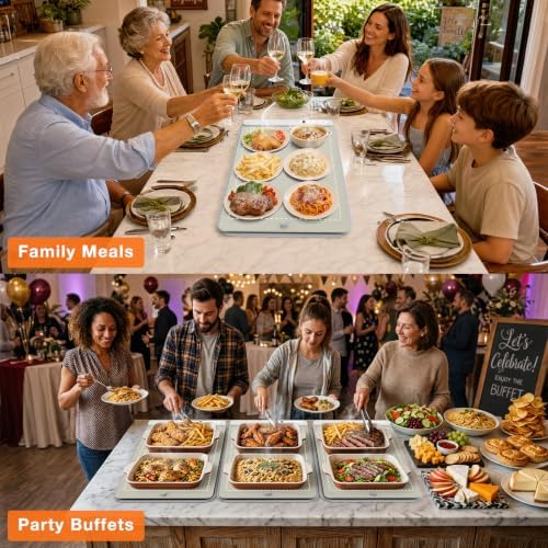 Warming Mat for Food 24"x15", Rapid and Full Surface Heating Khaki, alternate view 5