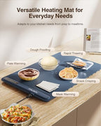 Warming Mat for Food (24"x16") - 3-Year Classic Electric Warming Tray with 3-Level Temp Control, Rapid Heating, alternate
