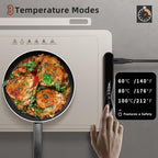 Warming Mat For Food, 3 Mode Temperature & Fast Heat, Off White, Child Lock in Off White, alternate view 2
