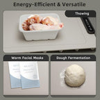 Warming Mat For Food, 3 Mode Temperature & Fast Heat, Off White, Child Lock in Off White, alternate view 4