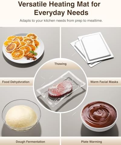 Warming Mat for Food (35"x16") - Extra Large Electric Warming Tray with 7-Level Temp, 500W High-Power & 99H, alternate view 7