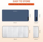 Warming Mat for Food,36"x16" Large Food Warmer Mats for Countertop Blue+Pad, alternate view 2