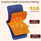 Warming Mat for Food, 6 Temp, 6H Timer, Foldable, 23"x15" Blue in Blue, alternate view 2