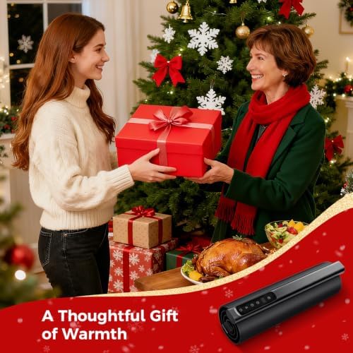 Warming Mat for Food, 7 Temp & 6H Timer, Expandable, 54" x 16", Black in Black, alternate view 2