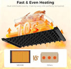 Warming Mat for Food, 7 Temp & 6H Timer, Expandable, 54" x 16", Black in Black, alternate view 3