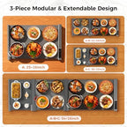 Warming Mat for Food, 7 Temp & 6H Timer, Expandable, 54" x 16", Gray in Gray, alternate view 5