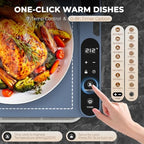 Warming Mat for Food - 7 Temps, 8H Timer, for Buffets Party Navy, alternate view 2