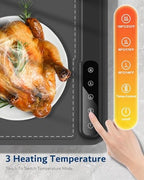 Warming Mat for Food -Electric Food Warming Tray (24"x16"), Rapid Full-Surface Heating, Portable & Rollable, alternate view 3