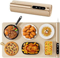 Warming Mat for Food, Electric Warming Tray, 6 Temp, 23"x15", Beige in Beige