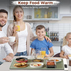 Warming Mat for Food, Electric Warming Tray, 6 Temp, 23"x15", Green in Green, alternate view 2