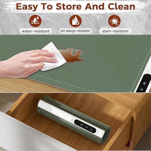 Warming Mat for Food, Electric Warming Tray, 6 Temp, 23"x15", Green in Green, alternate view 7