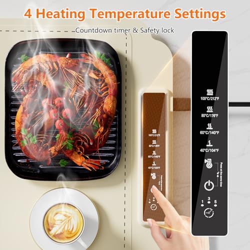 Warming Mat for Food, Electric Warming Tray, Fast Full Surface Graphene Electric Warming Tray, Extra Large Roll, alternate