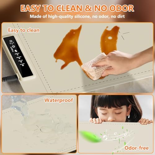 Warming Mat for Food, Electric Warming Tray, Fast Full Surface Graphene Electric Warming Tray, Extra Large Roll, alternate