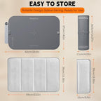 Warming Mat for Food - Electric Warming Tray with 7-Level Temp Settings & 6 Hours Timer, Full Surface Graphene, alternate