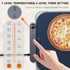 Warming Mat for Food - Electric Warming Tray with 7-Level Temp Settings & 6 Hours Timer, Full Surface Graphene, alternate