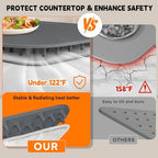 Warming Mat for Food - Electric Warming Tray with 7-Level Temp Settings & 6 Hours Timer, Full Surface Graphene, alternate