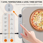 Warming Mat for Food - Electric Warming Tray with 7-Level Temp Settings & 6 Hours Timer, Full Surface Graphene, alternate