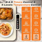 Warming Mat for Food - Electric Warming Tray with Heat-Insulation Pad, 4-Level Temperature Settings & Hours, alternate view 4