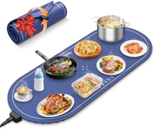 Warming Mat for Food Extra Large,36"x15" Food Warming Mats for Countertops, Parties, and Daily Use with Timer