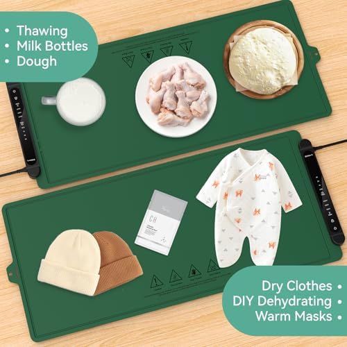 Warming Mat for Food Extra Large: 36"X16" Adjustable Silicone Food Warming Mat Heating Pad Food Warming Pad for, alternate