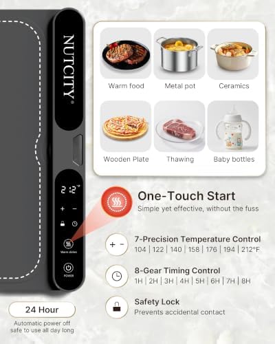 Warming Mat for Food Extra Large 40" x 15" with Insulation Pad in 40" X 15" Starry Gray, alternate view 3