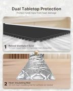 Warming Mat for Food Extra Large 40" x 15" with Insulation Pad in 40" X 15" Starry Gray, alternate view 6