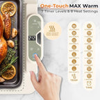 Warming Mat for Food, Extra Large 49"x15", 7 Heat Levels, 8 Hour Timer, alternate view 4