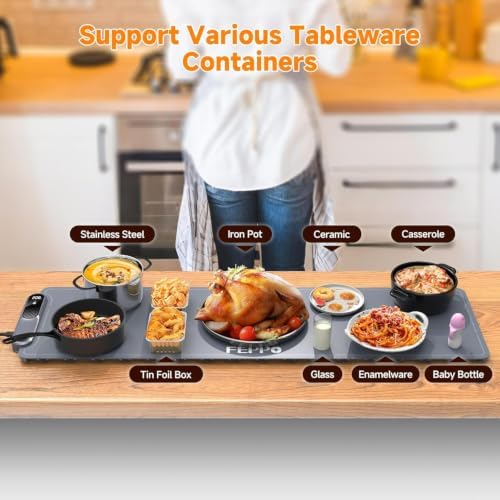 Warming Mat for Food, Extra-Long Size 42"x12", Fast Full-Surface, alternate view 5