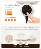 Warming Mat for Food, Fast Heat, 4 Temperature Set, 4-Hour Timer, alternate view 3