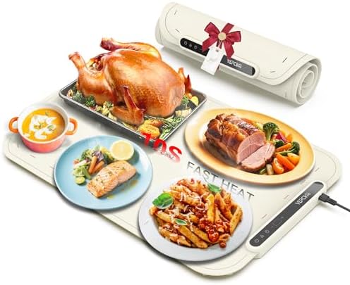 Warming Mat for Food, Food Warmer Mat for Countertop