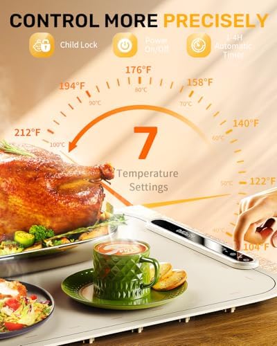 Warming Mat for Food, Food Warmer Mat for Countertop, alternate view 2