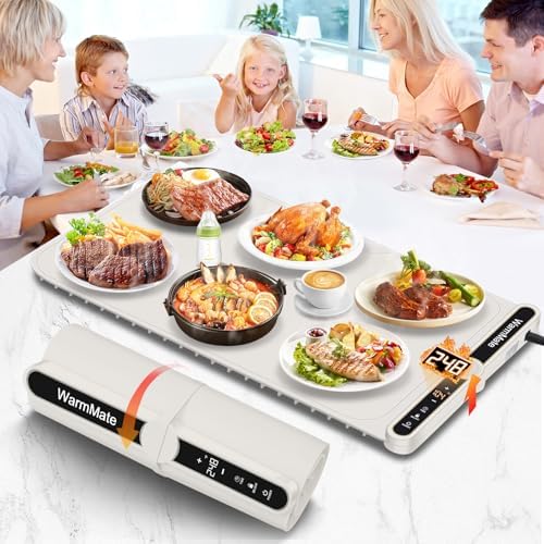 Warming Mat for Food, Upgrade Rapid Heating System, Roll-Up Design