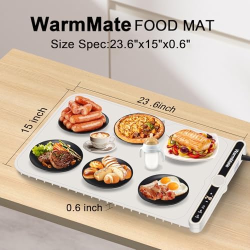 Warming Mat for Food, Upgrade Rapid Heating System, Roll-Up Design, alternate view 2