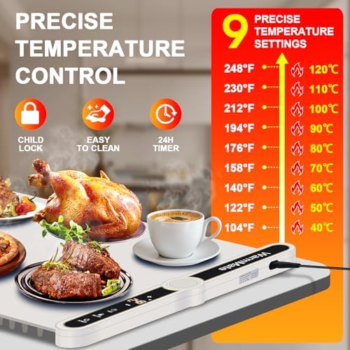 Warming Mat for Food, Upgrade Rapid Heating System, Roll-Up Design, alternate view 4