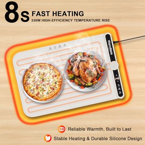 Warming Mat for Food, Upgrade Rapid Heating System, Roll-Up Design, alternate view 5