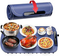 Warming Mat for Food, Upgraded Fast-Heating Electric Warming Tray with 7 Temp Levels & 8 Timers, Buffet Raised