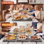 Warming Mat for Food with Heat Resistant Pad, 6 Temp & 4-Hour Timer, Gray in Gray, alternate view 5