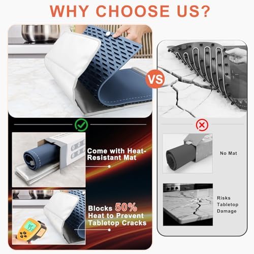 Warming Mat for Food with Heat Resistant Pad, Prevent Countertop Cracks, Keep Meal Warm, Rapid and Full Surface, alternate
