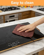 Warming Tray 31.5" x 17.7", Glass Top Food Warmer with Hand, alternate view 6
