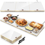 Warming Trays For Buffets Party,3-in-1 36"×16"Independent Temp Control Food Warmers For Parties Buffet,8 Precise
