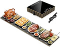 Warming Trays For Buffets Party,4-In-1 47"×16"Independent Temp Control Food Warmers For Parties Buffet,8 Precise