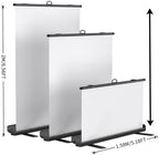 WASJOYE 62.6x83in Retractable White Backdrop, Pneumatic Scissor Frame, alternate view 2