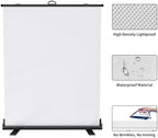 WASJOYE 62.6x83in Retractable White Backdrop, Pneumatic Scissor Frame, alternate view 4
